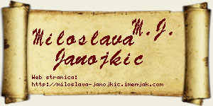 Miloslava Janojkić vizit kartica